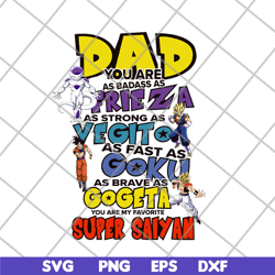 dragon ball z inspired my favorite dad or favourite fathers day or birthday svg, png, dxf, eps digital file ftd21052107