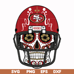 san francisco 49ers skull svg, 49ers skull svg, nfl svg, png, dxf, eps digital file nfl0710202014l