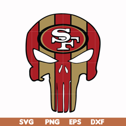 san francisco 49ers skull svg, 49ers skull svg, nfl svg, png, dxf, eps digital file nfl0710202032l