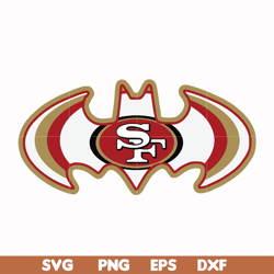 bat san francisco 49ers svg, 49ers svg, nfl svg, png, dxf, eps digital file nfl071020207l