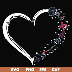 houston texans heart svg, texans svg, png, dxf, eps digital file nnfl0094