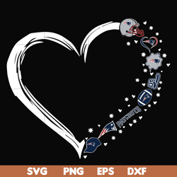 new england patriots heart svg, patriots svg, png, dxf, eps digital file nnfl0098