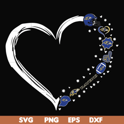 baltimore ravens heart svg, ravens svg, png, dxf, eps digital file nnfl0100