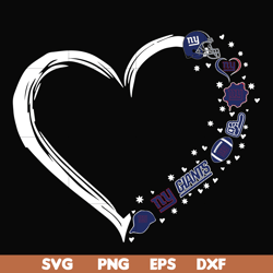 new york giants heart svg, giants svg, png, dxf, eps digital file nnfl0102