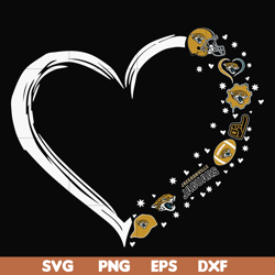 jacksonville jaguars heart svg, jaguars svg, png, dxf, eps digital file nnfl0103