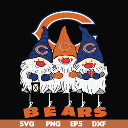 gnomes chicago bears svg, gnomes svg, bears svg, png, dxf, eps digital file nnfl0307007