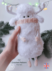 Crochet Bigfoot plush amigurumi pdf crochet pattern, fluffy yeti toy