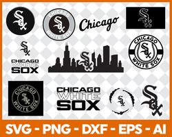 chicago white sox svg, png, dxf, eps, ai, chicago white sox cut files, chicago white sox logo, mlb svg, white sox svg