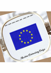 european flag embroidery design | eu flag embroidery pattern | flag of europe embroidery file | eu union flag embroidery