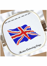 great britain flag embroidery design | union jack embroidery pattern | uk flag embroidery file | british flag embroidery