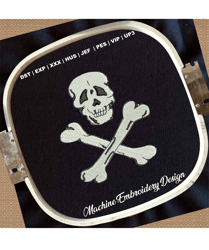 skull with crossbones embroidery design | skull crossbones embroidery patterns | skull and crossbones embroidery files