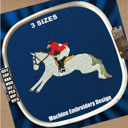 horse rider embroidery design | riding horse embroidery patterns | horse racing embroidery files | horse embroidery file