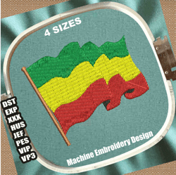 fag of ethiopia embroidery design | ethiopia national flag embroidery patterns | ethiopia flag embroidery files