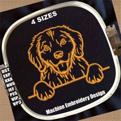 retriever dog embroidery design | golden retriever embroidery pattern | dog embroidery file | retriever puppy embroidery