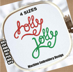 holly jolly christmas embroidery design | christmas holly jolly embroidery patterns | christmas embroidery files