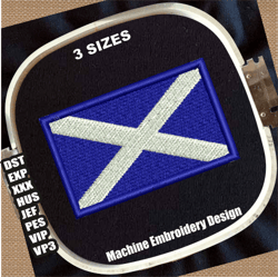 flag of scotland embroidery design | scottish flag embroidery patterns | scotland flag embroidery file | flag embroidery