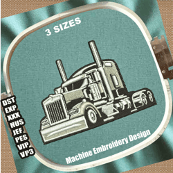 semi truck embroidery design | truck trailer embroidery patterns | semi tractor truck embroidery file | truck embroidery