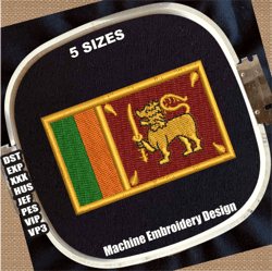 sri lanka national flag embroidery design | sri lanka lion flag embroidery patterns | flag of sri lanka embroidery files