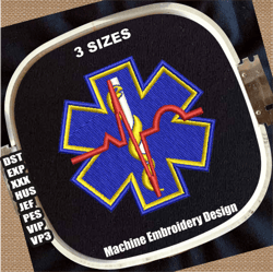 emergency medical logo embroidery patterns | emt symbol embroidery designs | ems logo embroidery files | medical designs