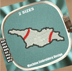 baseball georgia state map embroidery designs | georgia state softball embroidery patterns | georgia baseball embroidery