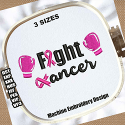 fight cancer embroidery design | cancer fighting embroidery patterns | breast cancer embroidery file | cancer embroidery