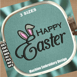 happy easter bunny ear embroidery designs | easter rabbit embroidery patterns | easter rabbit bunny embroidery files