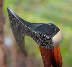 13" handmade carbon steel viking axe real hatchet, norse viking axe, throwing axe