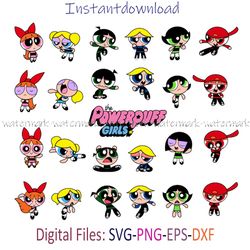 powerpuff girls layered svg, powerpuff cricut file, powerpuff cut files, powerpuff digital download, instantdownload