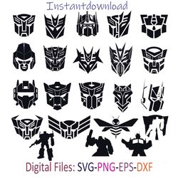 transformers layered svg, cricut file, cut files, layered digital vector file, digital download vector file, cricut, png