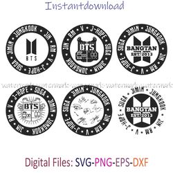 bts army svg, bts army logo bundle, bts army instantdownload, png, cricut file