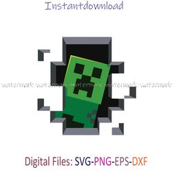 minecraft creeper svg, png, cricut, instantdownload, minecraft 100 days svg