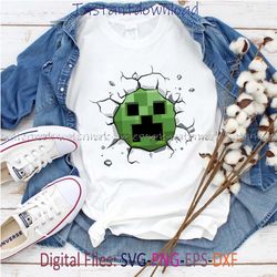 minecraft creeper svg, png, cricut, instantdownload, creeper svg, minecraft png