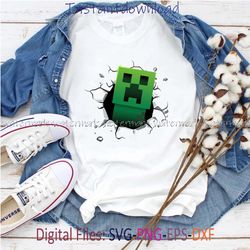 creeper svg, minecraft creeper svg, png, cricut, instantdownload, creeper svg, minecraft png