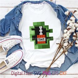 creeper tnt svg, baby creeper svg, minecraft creeper svg, png, cricut, instantdownload, creeper svg, minecraft png