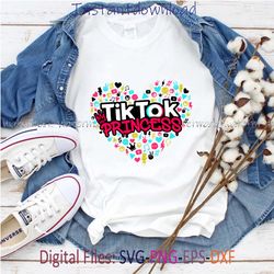 tik tok princess svg, tik tok princess png, tik tok princess cricut, dxf, instantdownload, tik tok svg