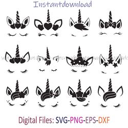 Unicorn SVG, Unicorn bundle SVG, Unicorn head Svg, Unicorn Clip Art, Unicorn Face SVG, Cute Unicorn, Cricut, Silhouette