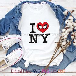 spider man loves new york svg, png, eps, instantdownload