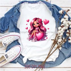 stylish bratz doll with heart shaped seat, transparent png, instantdownload