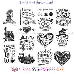 harry potter svg bundle, harry potter sayings svg, harry potter logo transparent, harry potter silhouette, cricut, png