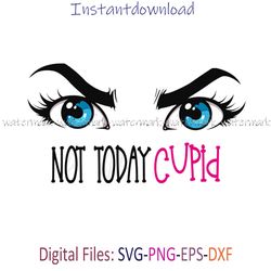 not today cupid layered svg, anti valentine svg, not today svg, cupid png transparent silhouette, cricut, png