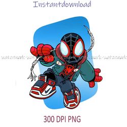 miles morales, spider man in red and black cartoon png, png for shirt, instantdownload