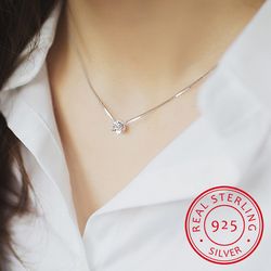 "2019 new drop shipping 925 sterling silver necklaces - crystal zirconia pendants & necklaces - jewelry collar - colar d