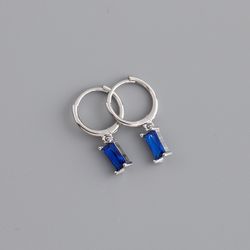 "2pc stainless steel little huggies hoop earrings for women - tiny crystal zirconia pendant - cartilage earrings piercin