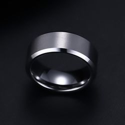 "fashion Charm Jewelry Ring For Men Women - Stainless Steel Black Rings - Wedding Engagement Band - Quality Matte Male J