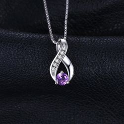 jewelrypalace multiple designs 925 sterling silver colorful gemstone pendant necklace for women and girls - no chain