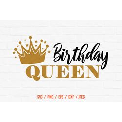 birthday queen svg, birthday party shirt svg, birthday girl svg, birthday queen crown svg