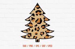 merry christmas svg, leopard christmas tree svg, christmas tree, buffalo plaid svg