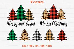 christmas trees bundle svg merry christmas svg buffalo plaid xmas