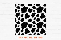 cow print svg cow print pattern seamless cow print repeatable print cricut downloads silhouette designs all over pattern