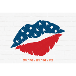 american flag kiss svg